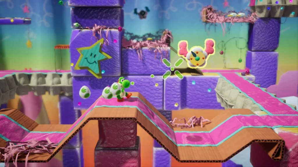 اسکرین شات گیم پلی بازی Yoshi’s Crafted World شماره 1 برای نینتندو سوییچ