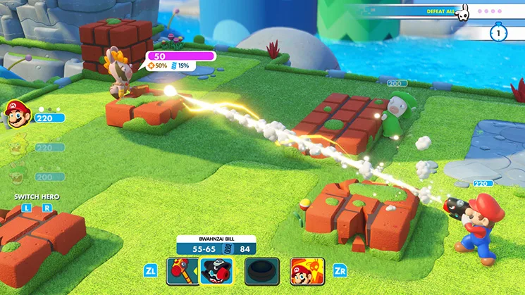 اسکرین شات گیم پلی بازی Mario + Rabbids Kingdom Battle شماره 4 برای نینتندو سوییچ