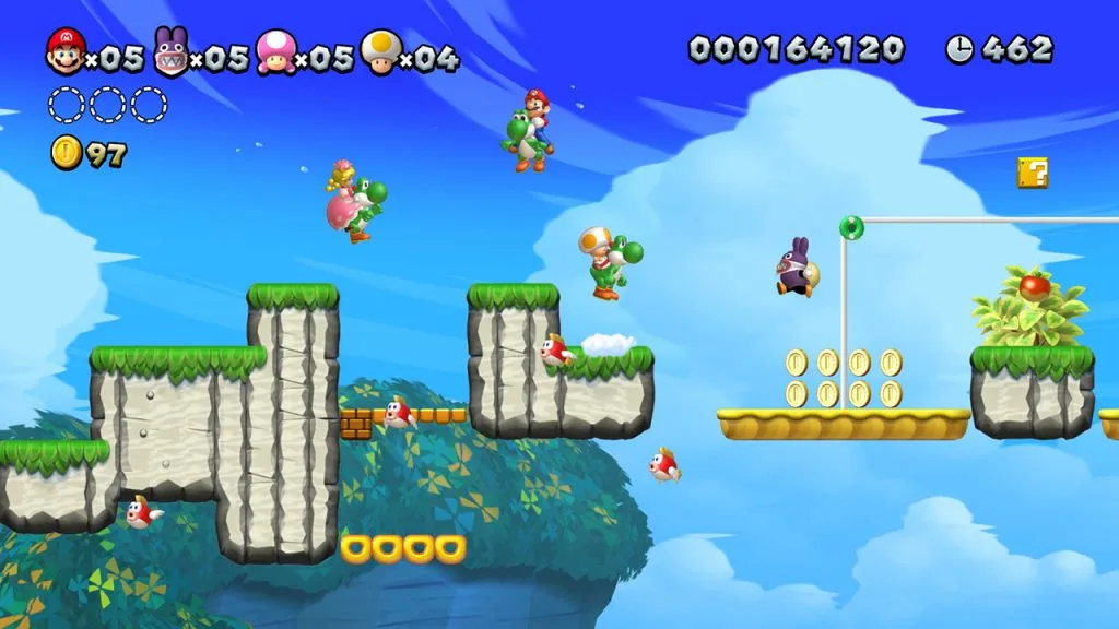 اسکرین شات گیم پلی بازی New Super Mario Bros. U Deluxe شماره 1 برای نینتندو سوییچ
